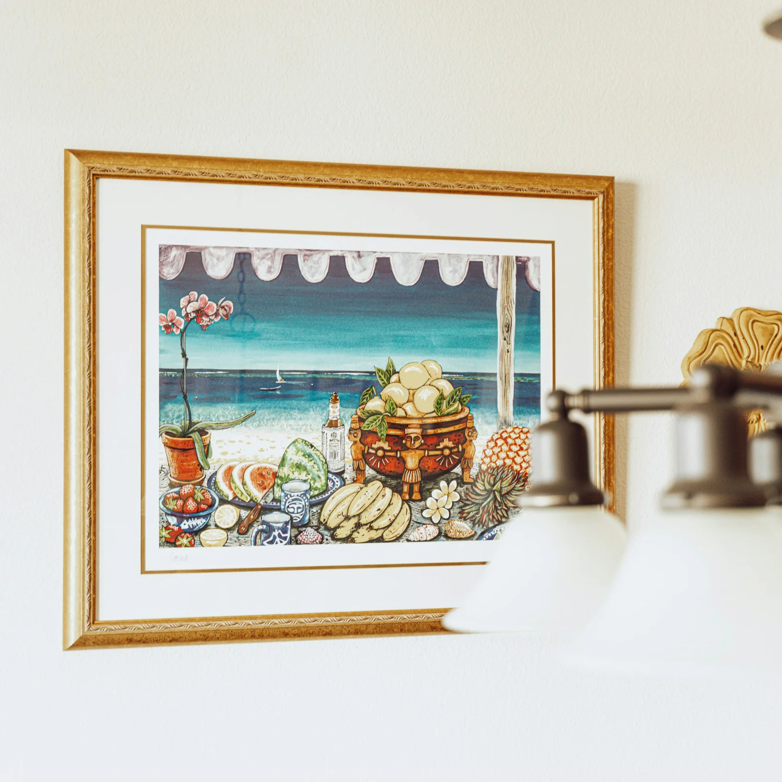 Framed nautical picture