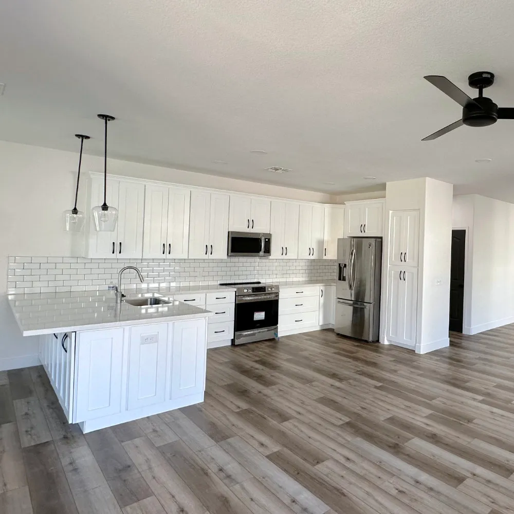 Open Layout Kitchen and Bath