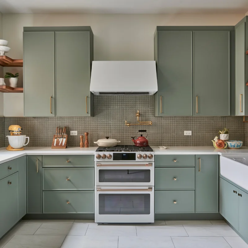 Retro Sage Green Kitchen